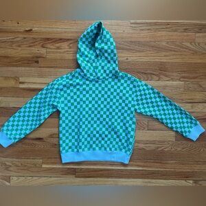 Crewcuts Green and White Checkered Kids Hoodie